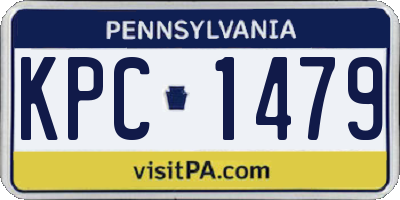 PA license plate KPC1479