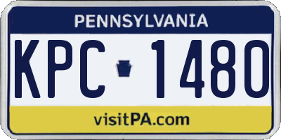 PA license plate KPC1480