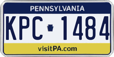 PA license plate KPC1484
