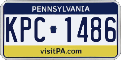 PA license plate KPC1486