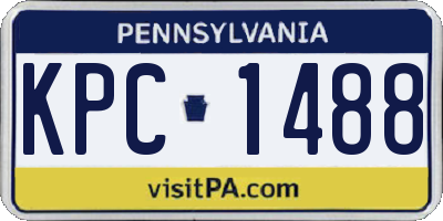 PA license plate KPC1488