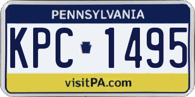 PA license plate KPC1495