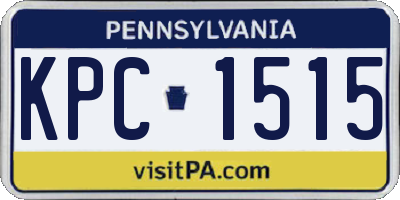 PA license plate KPC1515