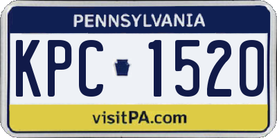 PA license plate KPC1520