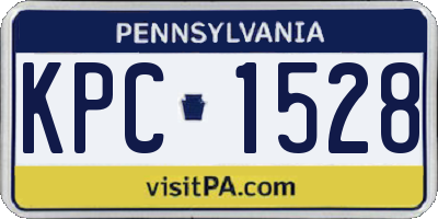 PA license plate KPC1528