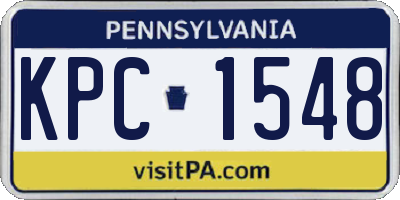PA license plate KPC1548