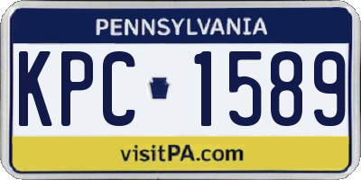 PA license plate KPC1589
