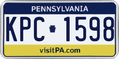 PA license plate KPC1598