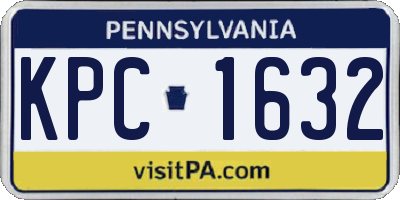 PA license plate KPC1632