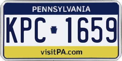 PA license plate KPC1659