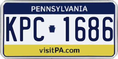 PA license plate KPC1686