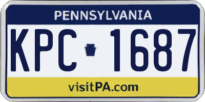 PA license plate KPC1687