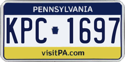 PA license plate KPC1697