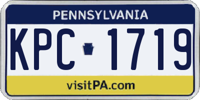PA license plate KPC1719