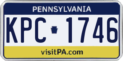 PA license plate KPC1746