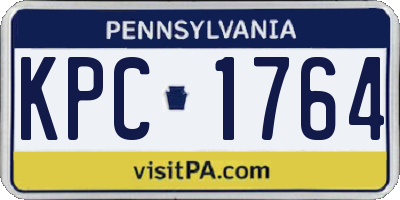 PA license plate KPC1764