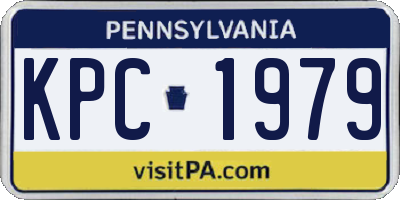 PA license plate KPC1979