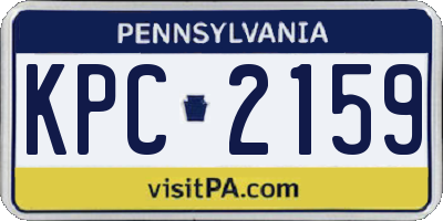 PA license plate KPC2159