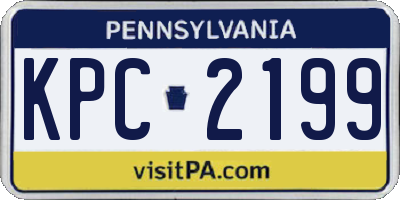 PA license plate KPC2199