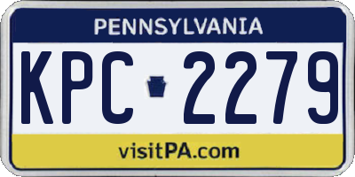 PA license plate KPC2279