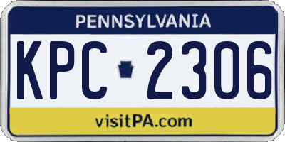 PA license plate KPC2306