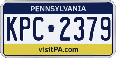 PA license plate KPC2379