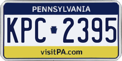 PA license plate KPC2395