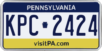 PA license plate KPC2424
