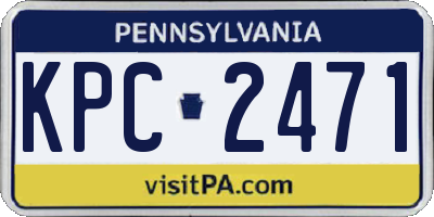 PA license plate KPC2471