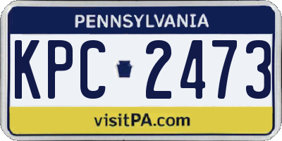PA license plate KPC2473