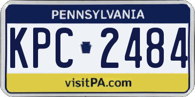 PA license plate KPC2484