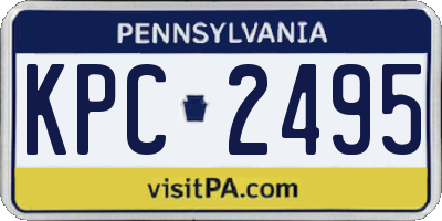 PA license plate KPC2495