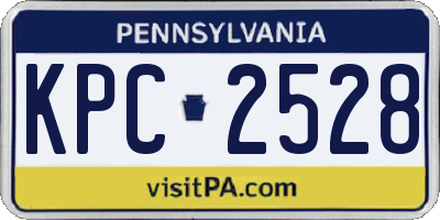 PA license plate KPC2528
