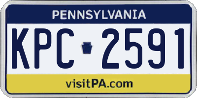 PA license plate KPC2591