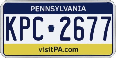 PA license plate KPC2677