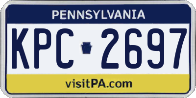 PA license plate KPC2697