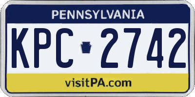 PA license plate KPC2742