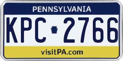 PA license plate KPC2766