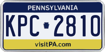 PA license plate KPC2810