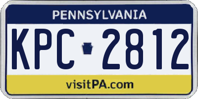 PA license plate KPC2812