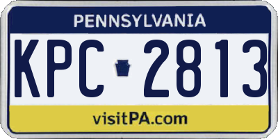 PA license plate KPC2813