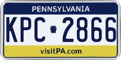 PA license plate KPC2866
