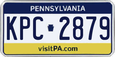 PA license plate KPC2879