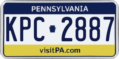 PA license plate KPC2887