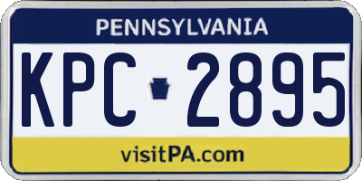 PA license plate KPC2895
