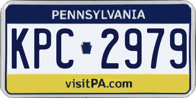 PA license plate KPC2979