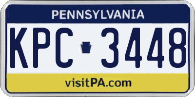 PA license plate KPC3448