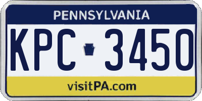PA license plate KPC3450