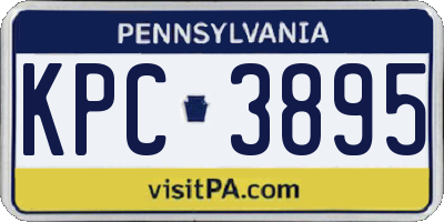 PA license plate KPC3895