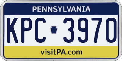 PA license plate KPC3970